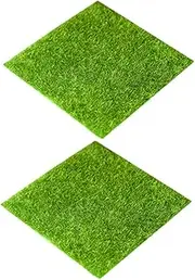 2pcs Looking Artificial Turf Mats for DIY Landscape Fairy Garden Decor