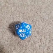 MTG d20 Spindown 20-sided Life Counter die dice - Core Set 2021 - Blue - M21