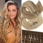 100% Human Hair Easy Ring Micro Loop Beads Tip Remy Hair Extensions FULL THICKEN