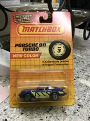 Vintage Matchbox Superfast Porsche Turbo Made in Macau 1978 made in 1987. Blue
