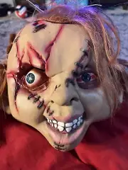 Bride Of Chucky pullover Chucky Mask OOP Spirit Halloween
