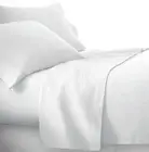 King Single Hotel Fitted Sheet Cotton Rich Percale White | Bnb Supplies