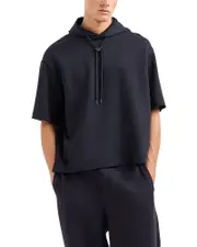 Emporio Armani Textured Short Sleeve Sweatshirt