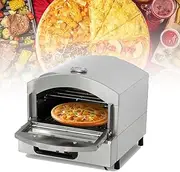 2000W Outdoor Pizza Oven,Stainless Less Pizza Maker|Cooking Pizza Steak Fish Chicken and More|for Outdoor Garden Outside Party, Heats up to 660°F,for Restaurant Home Pretzels Baked