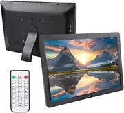 Digital Photo Frame 15.4 Inch Display Screen 1280 * 800 High Resolution Multi-Function Digital Picture Frame Music Movie Player,with Remote Controller (Australian Standard AC110-240V)