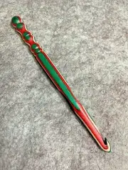 Hand carved Mistletoe Wood YARN CROCHET HOOK size L