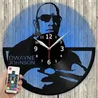 LED Clock Dwayne Johnson LED Light Vinyl Record Wall Clock LED Wall Clock 4410