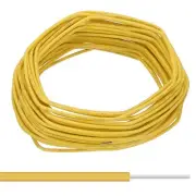 22AWG Solid Electric Wire, 49Ft Hook Up Tinned Copper Wire, Yellow