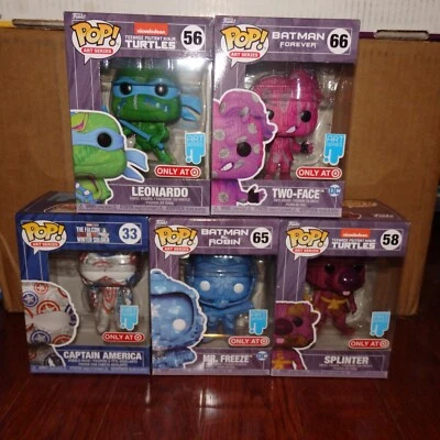 5 Funko Art Series Pops *Splinter, Leonardo, Two-Face, Mr. Freeze *FREE SHIPPING