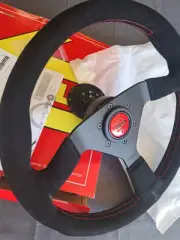 Monte Carlo Momo steering wheel & Quick Release Combo Suede Grip Thickend Spok