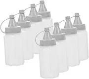 ELAYARD 8PCS Squeeze Bottles for Condiments Reusable Plastic Dispensers Travel Containers for Sauce Oil Ketchup Mustard and Honey Effortless Controlled Dispensing