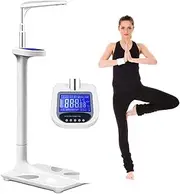 Digital Height and Weight Scale, Bathroom Scale Electronic Height and Weight Scale ，Ultrasonic Height and Weight Analyzer 440lbs Capacity，High Precision with LCD Display