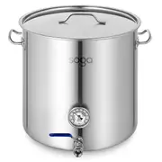 Stainless Steel Brewery Pot 50 L With Beer Valve 40*40cm