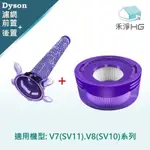 【禾淨家用HG】DYSON 適用V7.8(SV10 SV11) 副廠吸塵器配件 前、後置濾網(2入/組)