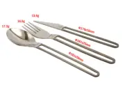 Titanium Tableware Fork & Knife with small Sawtooth & Spoon Table-knife Camping
