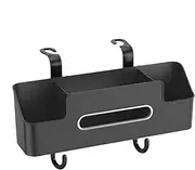 Headrest Cup Holder for Back Seat - Multifunctional Backseat Cup Holder - Storage Rack Tissue Holder with Hook, Automotive Headrest Storage Box