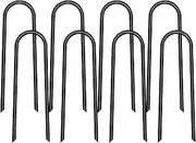 Trampoline Stakes, Metal Landscape Nails, Anti-Rust U-Hook Ground Stakes for Camping Tent Trampoline Accessories, Set of 8