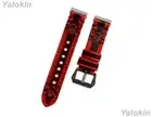 Red and Black Skull Crossbones Leather Band for Fitbit Versa 2 and Versa Lite SE