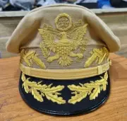 US Army Peak Cap General Douglas Macarthur's Uniform Military Khaki Hat