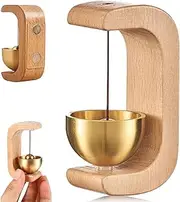Magnetic Wooden Door Wind Chime - Suction Door Type Solid Wood Chime, Decorative C-Shaped Wind Chime for Metal, Glass & Wooden Doors, Peaceful Sound for Home & Garden Décor (Beech)