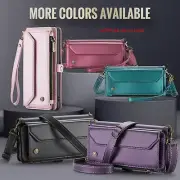 Sleek 3-in-1 Crossbody Phone Pouch PU Leather for Samsung Galaxy Note 10 Plus