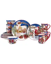 Certified International Santa's Workshop 16pc Dinnerware Set