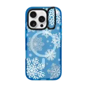 iPhone 16 Pro Impact Ring Stand Case MagSafe Compatible Snow flakes
