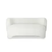Massie 2 Seater Boucle Sofa - Cream White Cream White