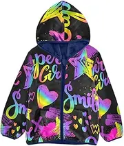 [GuoChe] Toddler Sherpa Jacket 1970s Disco Retro Grunge Graffiti Toddler Boys Jackets Navy Blue Lightweight Zip Sweatshirt