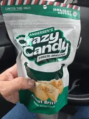4 Freeze Dried CRAZY CANDY PEANUT BRITTLE LIMITED EDITION HATD TO FIND
