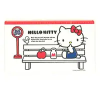 在飛比找樂天市場購物網優惠-小禮堂 Hello Kitty 透明方形桌墊 公車站 (少女