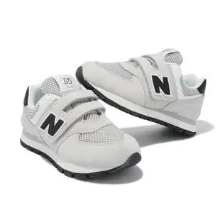 New Balance 休閒鞋 574 中童鞋 寬楦 灰 黑 麂皮 魔鬼氈 小朋友 NB 經典 PV574DMG-W