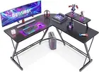 Bentifar L-Shaped Desk Computer Corner Table, 50.8" Home Gaming Desk, Office ...