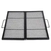 Lineslife Square Fire Pit Cooking Grill Grates, Folding Outdoor Campfire BBQ ...