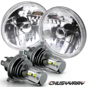 Pair 7 Inch Round led Headlights Kit Hi-Lo Beam For Chevrolet El Camino C10 C20