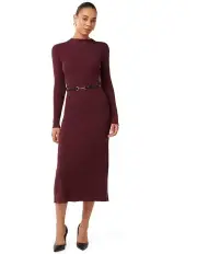 [Forever New] Leena Snaffle Belted Midi Dress in Red