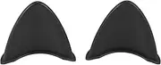Motoforti 2pcs Cat Ears Style Attachments Helmet Decoration Accessories Self Adhesive Universal Helmet Cover Sticker for Motorcycle Bicycle Scooter Black TPU