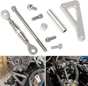 Billet Alternator Bracket Adjustable Kit for Chevy SBC 305 327 350 383 5.0L 5.7L V8 Eight Cylinder Long Water Pump Polished Aluminum for Chevy Small Block Engine