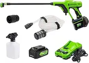 [Greenworks] 24V (600 PSI) Portable Power Cleaner, 4.0Ah USB Battery and Charger Included