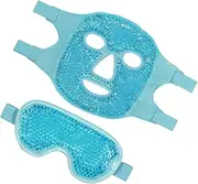 1 Set Cooling Facial Mask for Women Puffy Eyes Ice Bead Mask Women Cooling Facial Mask Reusable Cooling Eye Mask Compress Mask Compress Eye Mask Full Gel Elastic Rope Sky-blue