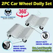 2PC 1500lb/680kg Car Wheel Dolly Set Vehicle Positioning Jack Transport Trolley