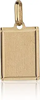 [NKlaus] Medallion Rectangle Simple Blank DIY Pendant Medal 333 Yellow Gold 8 Carat Personalised