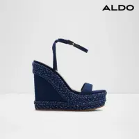 在飛比找momo購物網優惠-【ALDO】MARYSOL-草編楔型厚底涼鞋-女鞋(藍色)