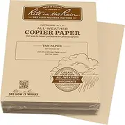 Rite in the Rain Weatherproof Bulk Copier Paper, 8.5" x 11", 20# Tan, 500 Sheet Pack (No. 208511T)