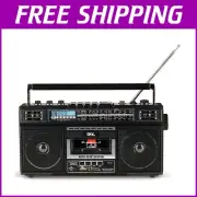 Bluetooth Retro Cassette Player with Dual Speakers & USB for Music On-the-Go