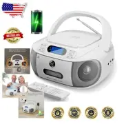 Compact CD Cassette Player Boombox with Super Bass & FM Radio – Bluetooth Ready