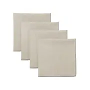 Jetty Embroidered Napkin - Pale Grey / Oatmeal