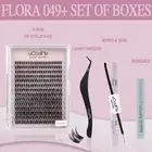 DIY Eyelashes Extension Kit D Curl Lash Kit Handmade 8-18Mm Mix Natural Lash Clu