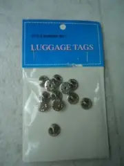 Luggage Tags Metal Tac Pin Backs (12 Piece) # TT-1 Craft Pieces