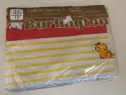 NIP Vintage Twin Flat Sheet Garfield The Cat Burlington Caress